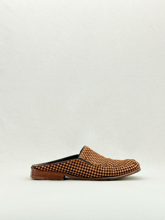 LOUIS VUITTON Brown & Beige Damier Size EU 11.5 Loafers