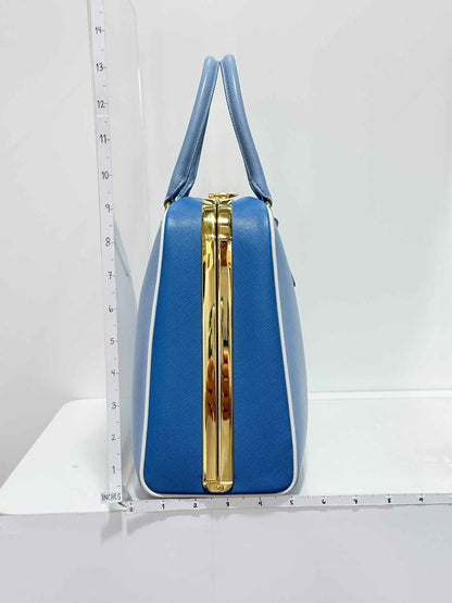 PRADA Pyramid Light Blue Top Handle