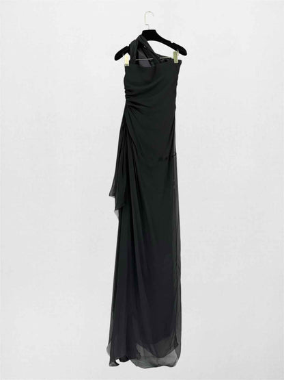 ROBERTO CAVALLI Black & White Size US 4 Long Dress