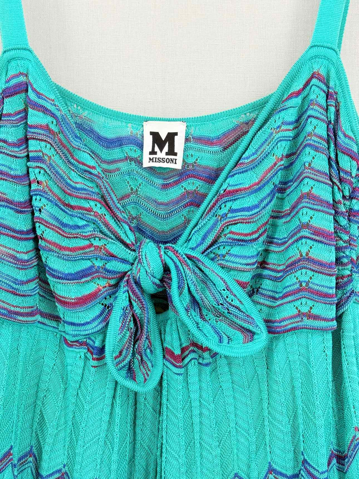 M MISSONI Turquoise Multicolor Size US 6 Long Dress