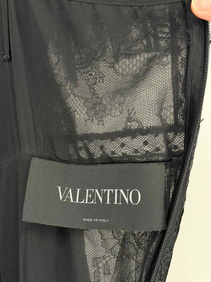 VALENTINO Black Size US 10 Midi Dress