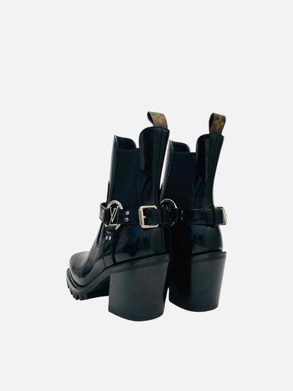 LOUIS VUITTON Limitless Black Ankle Boots 35