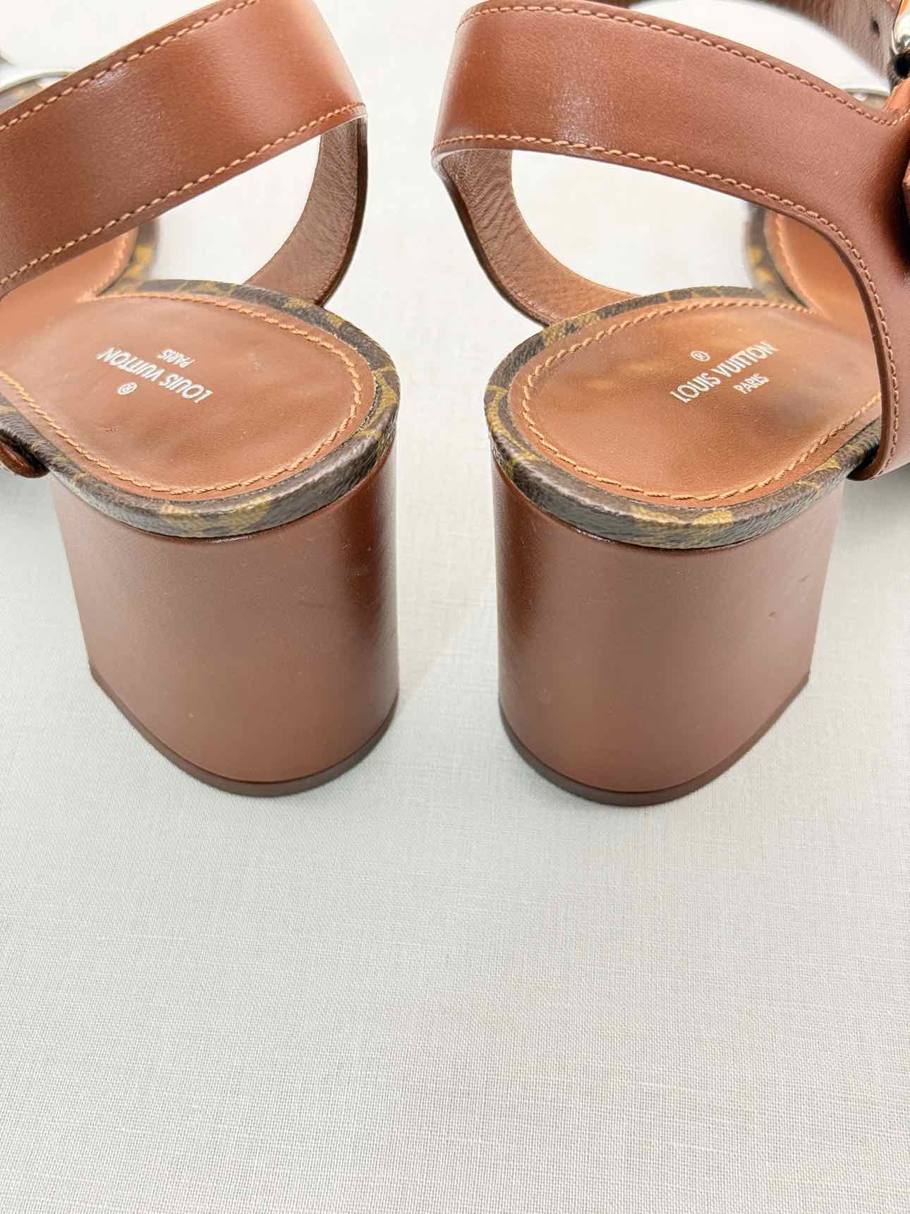 LOUIS VUITTON Bloom Monogram Size EU 39 Heeled Sandals