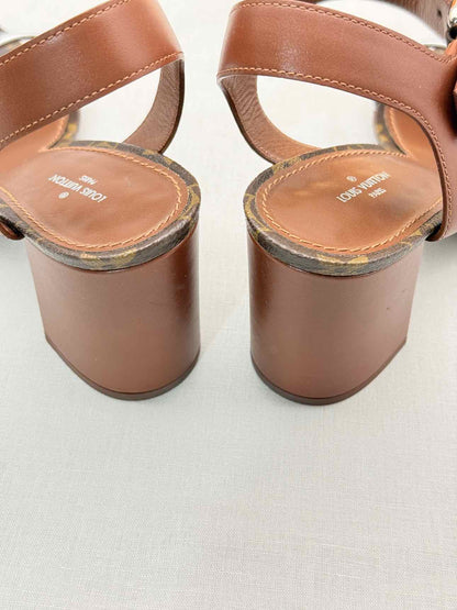 LOUIS VUITTON Bloom Monogram Size EU 39 Heeled Sandals