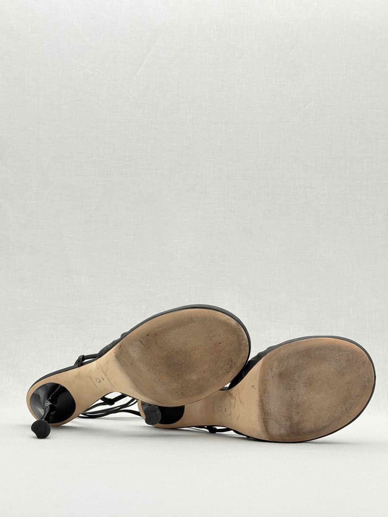 STUDIO AMELIA Round Toe Black Size EU 38 Heeled Sandals