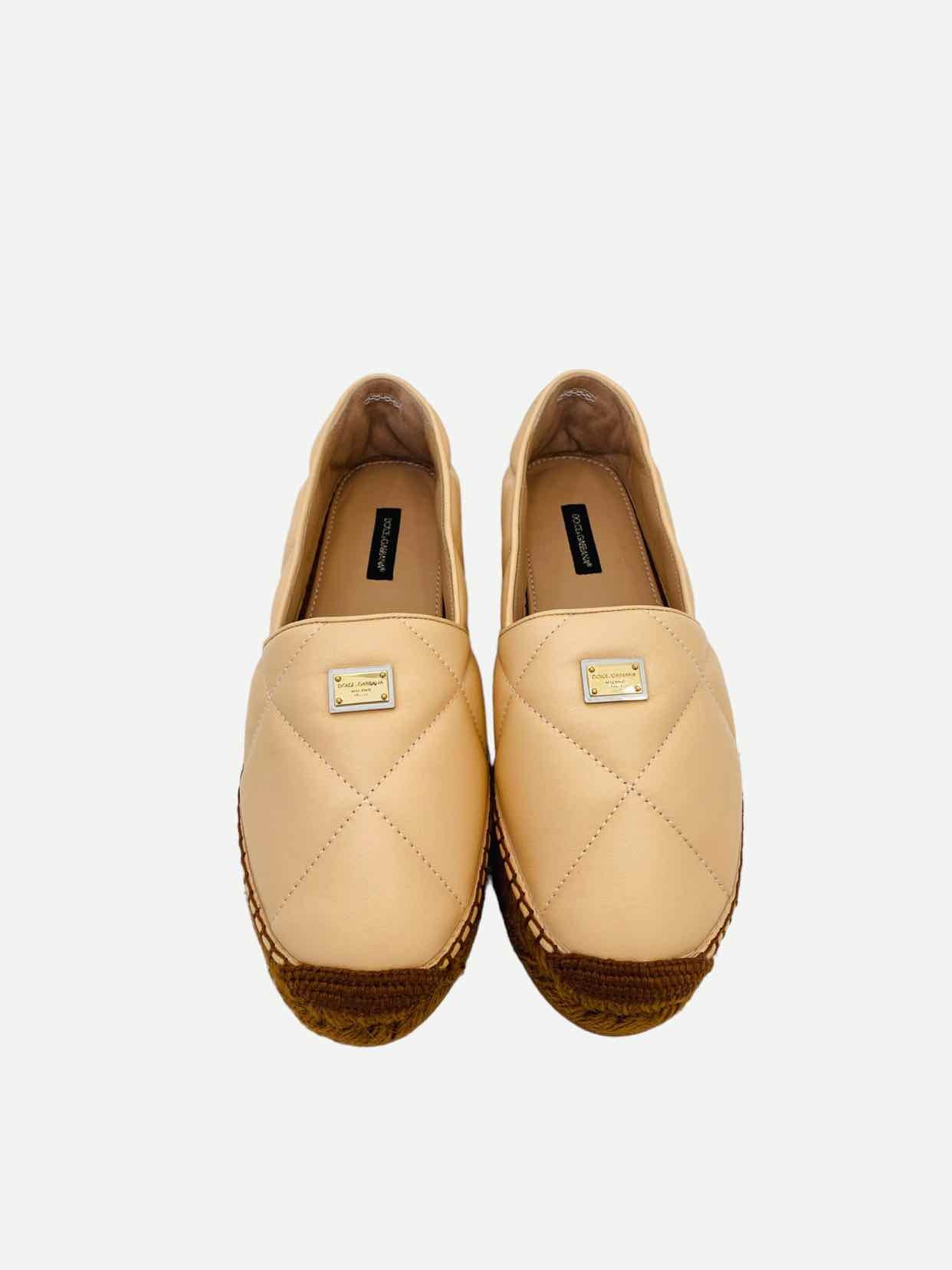 DOLCE & GABBANA Espadrille Beige Flats 39