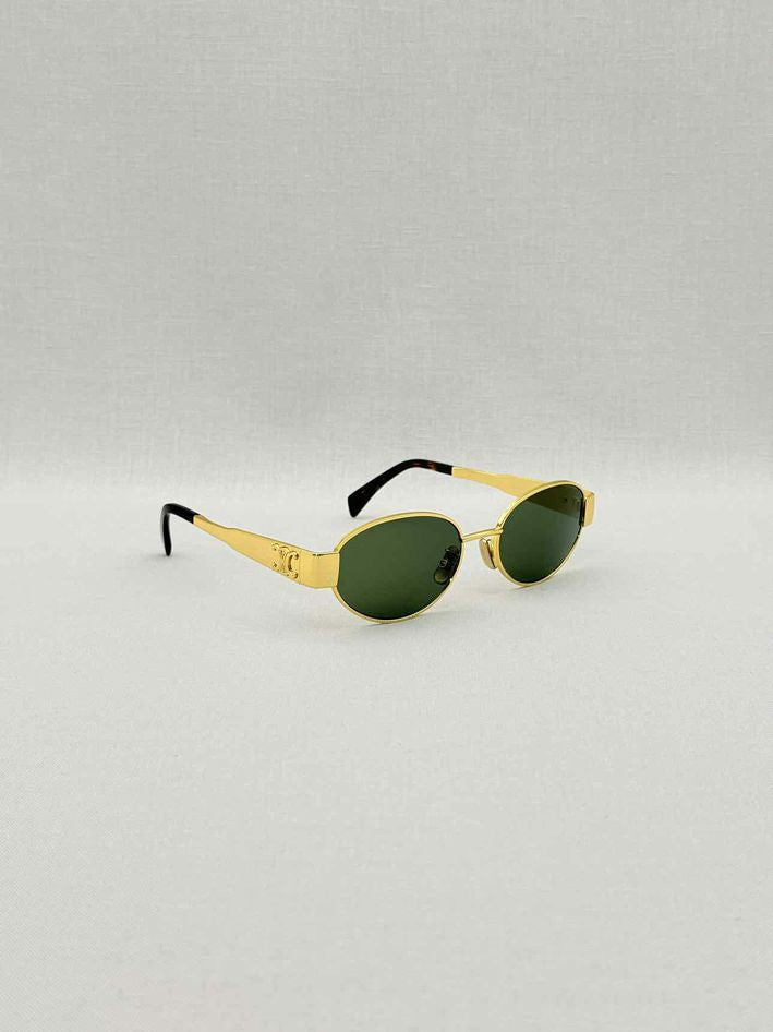 CELINE Gold Tone Sunglasses