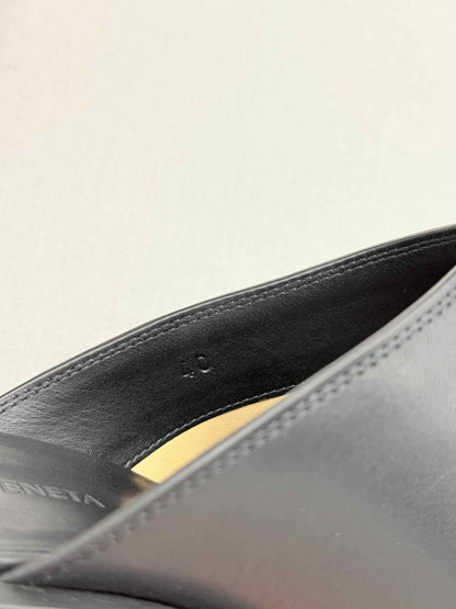BOTTEGA VENETA Black & Peach Size EU 38.5 Mules