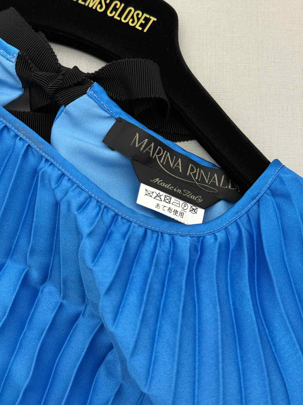 MARINA RINALDI Madera Printed Size Large Midi Dress