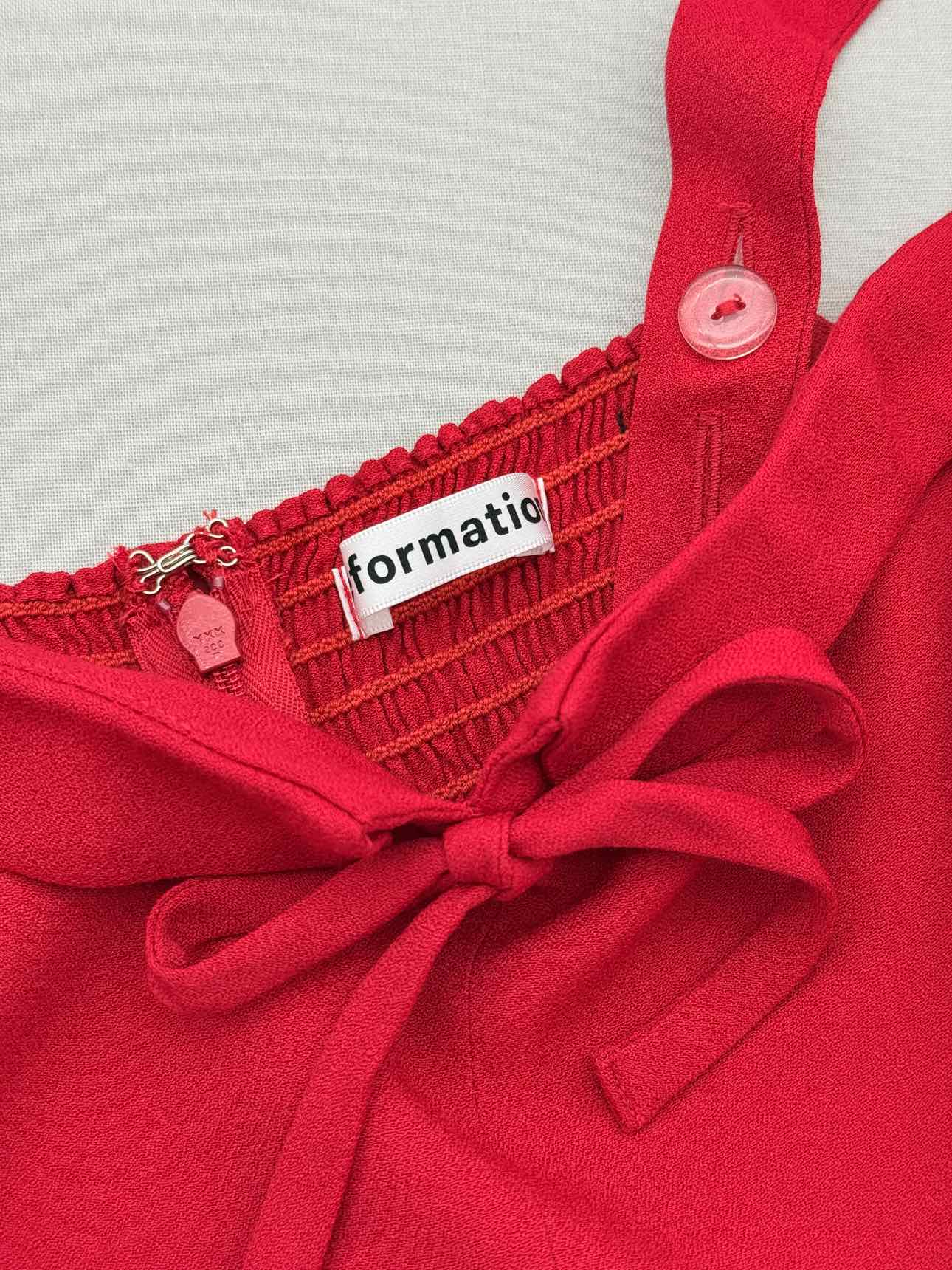 REFORMATION Red Size US 12 Knee Length Dress