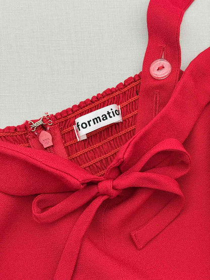 REFORMATION Red Size US 12 Knee Length Dress