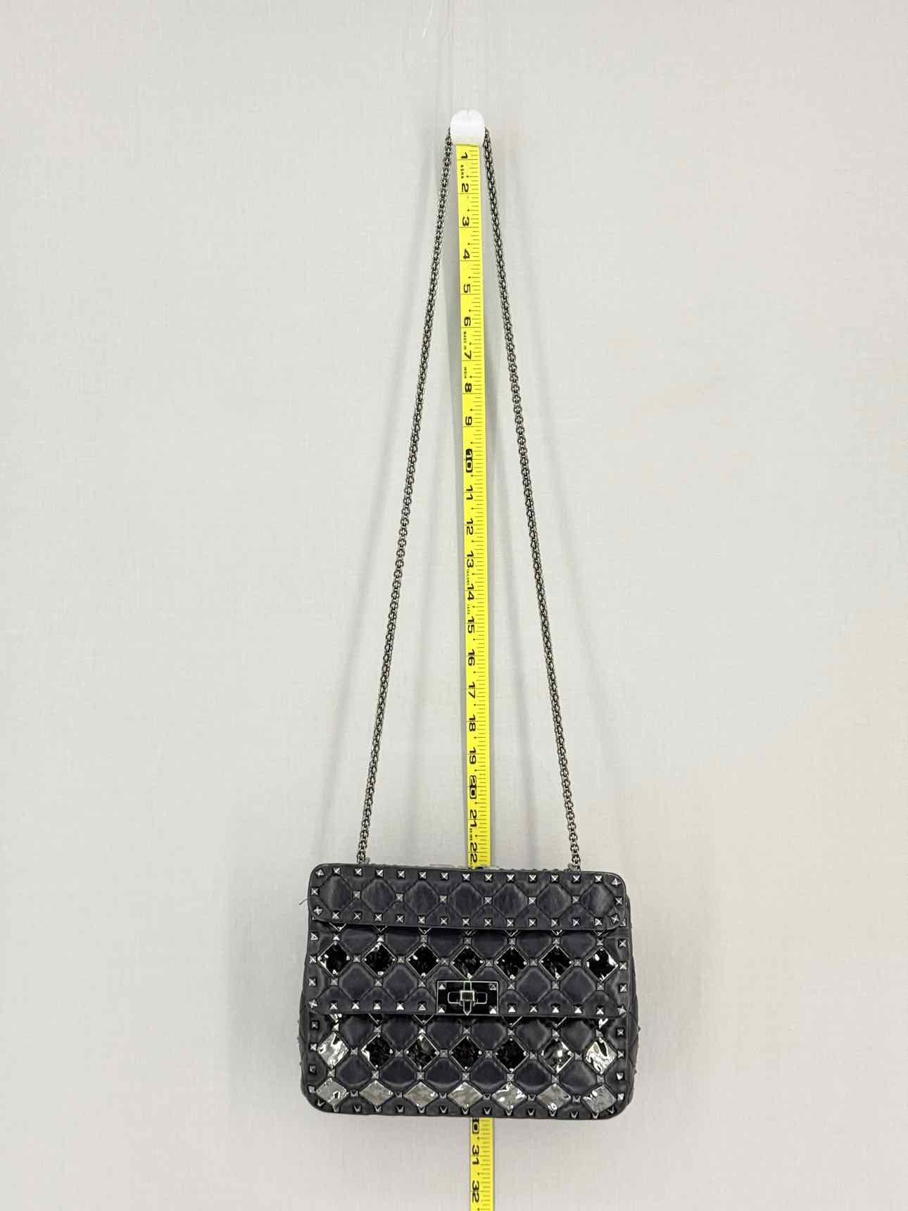 VALENTINO Rockstud Spike Black Shoulder Bag