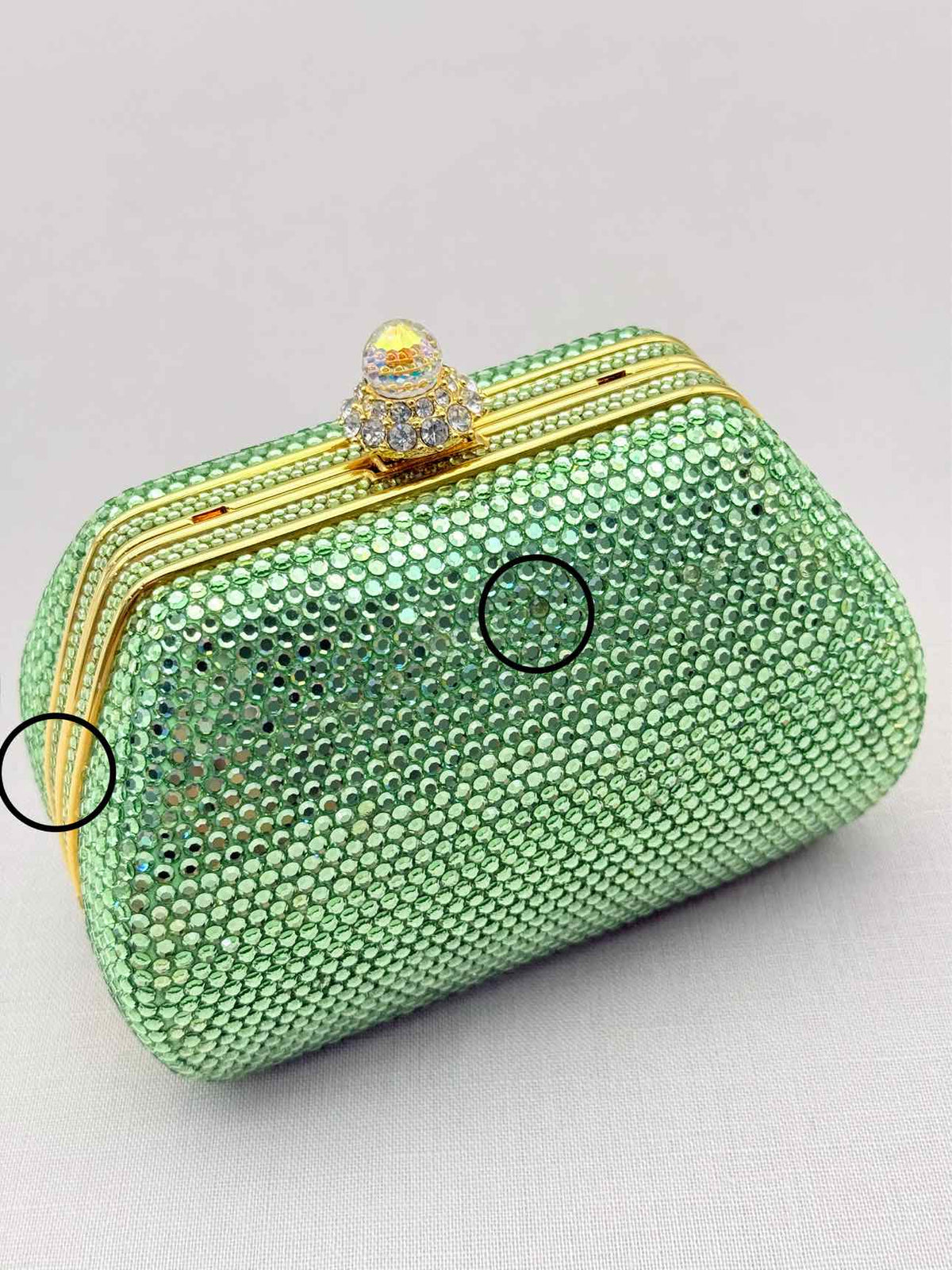 JUDITH LEIBER Minaudière Green Clutch