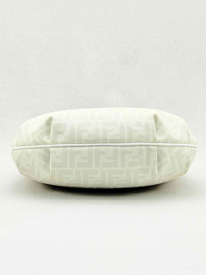 FENDI Chef Chain White & Grey Zucca Hobo bag