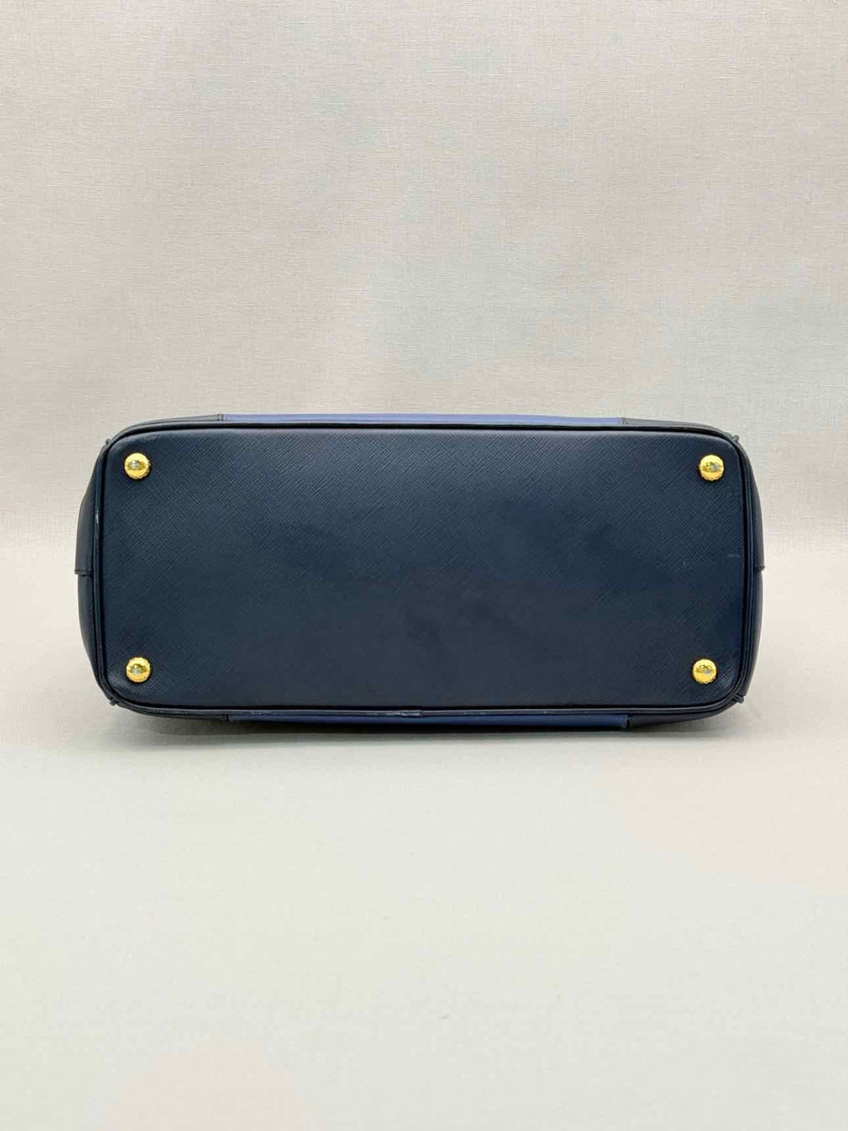 PRADA Double Zip Navy Blue Tote Bag