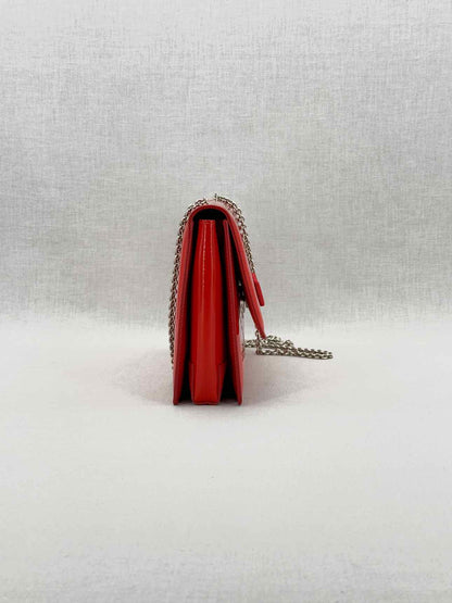 SALVATORE FERRAGAMO Bow Red Shoulder Bag