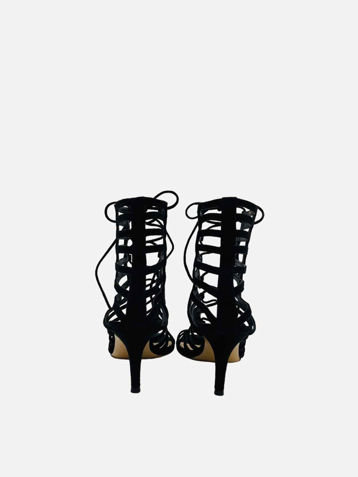 GIANVITO ROSSI Roxy Caged Black Heeled Sandals