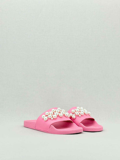 STUART WEITZMAN Goldie Pool Pink Size EU 37.5 Slides
