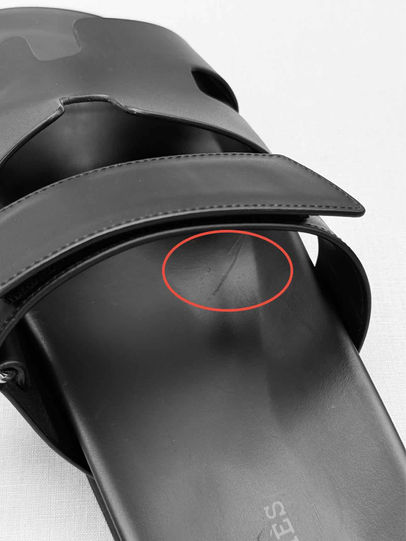 HERMES Chypre Black Size EU 45 Sandals