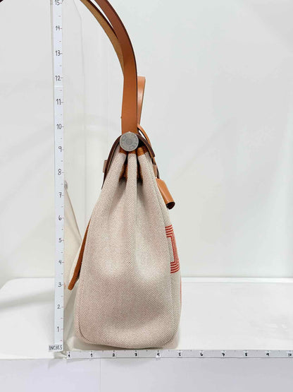 HERMES Herbag Zip 31 Ecru Fauve Top Handle
