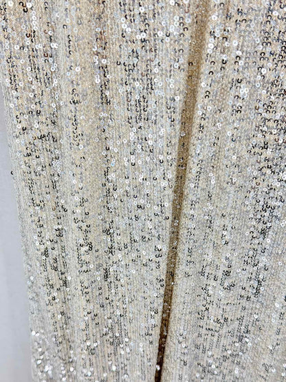 BADGLEY MISCHKA Beige & Silver Size US 8 Long Dress