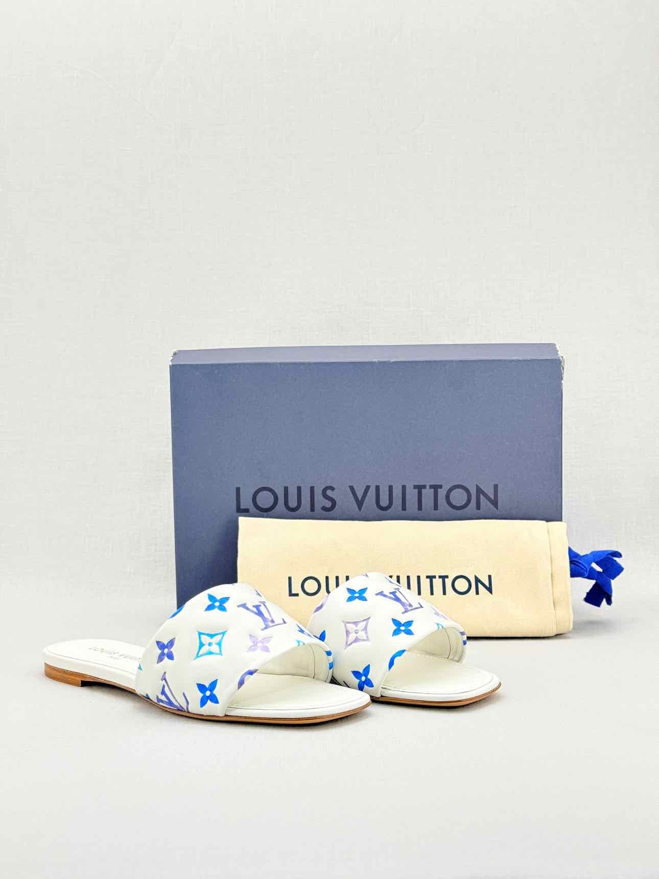 LOUIS VUITTON Revival White Multicolor Size EU 38 Mules