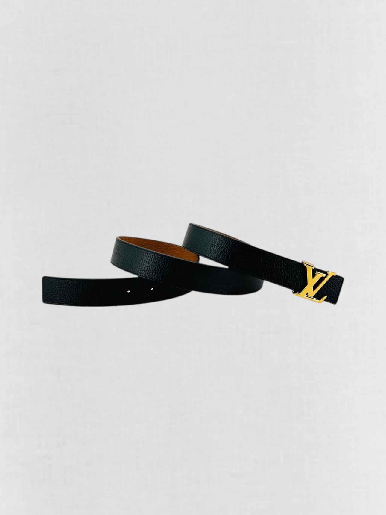 LOUIS VUITTON Black & Tan Belt