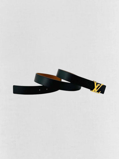 LOUIS VUITTON Black & Tan Belt
