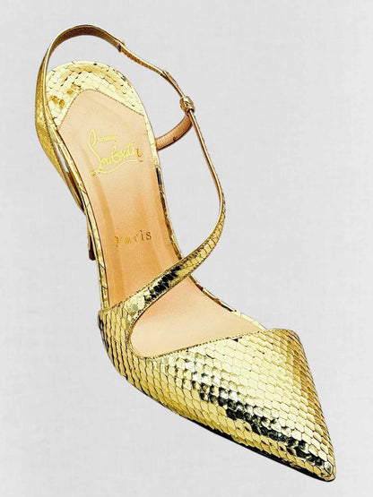 CHRISTIAN LOUBOUTIN June Gold Size EU 41 Pumps