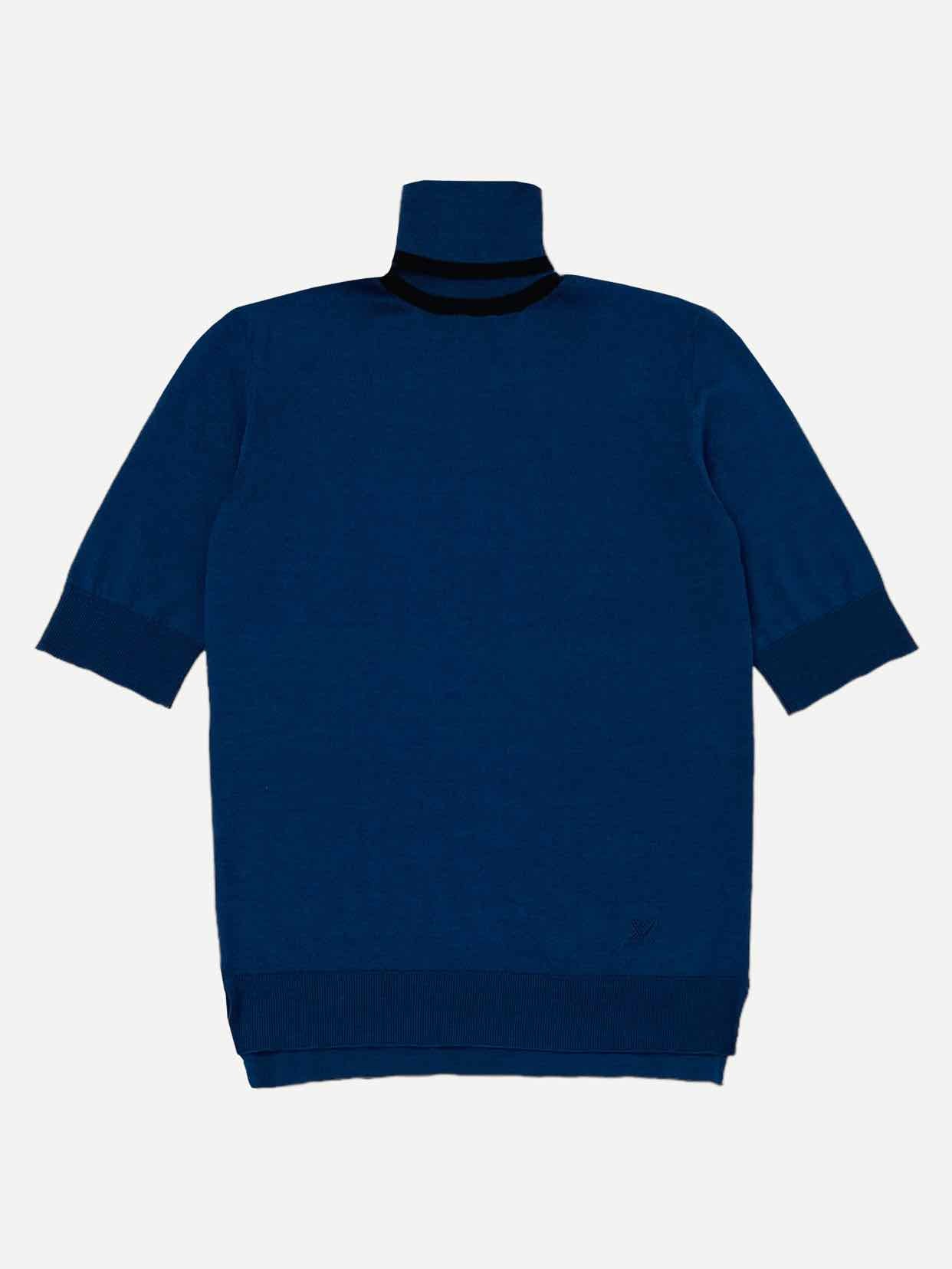 LOUIS VUITTON Polo Neck Navy Blue w/ Black Top