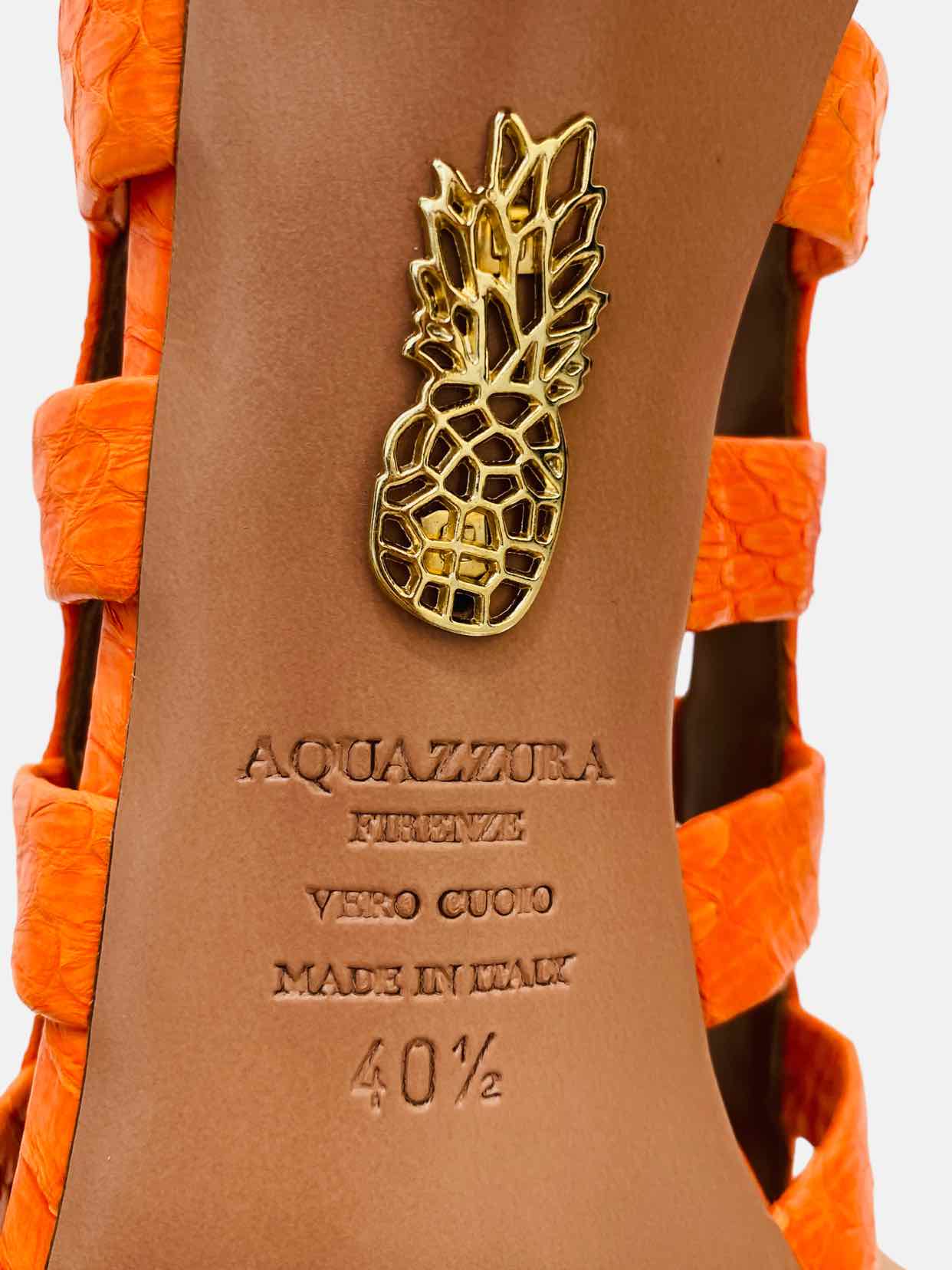 AQUAZZURA Gladiator Orange Heeled Sandals 40.5