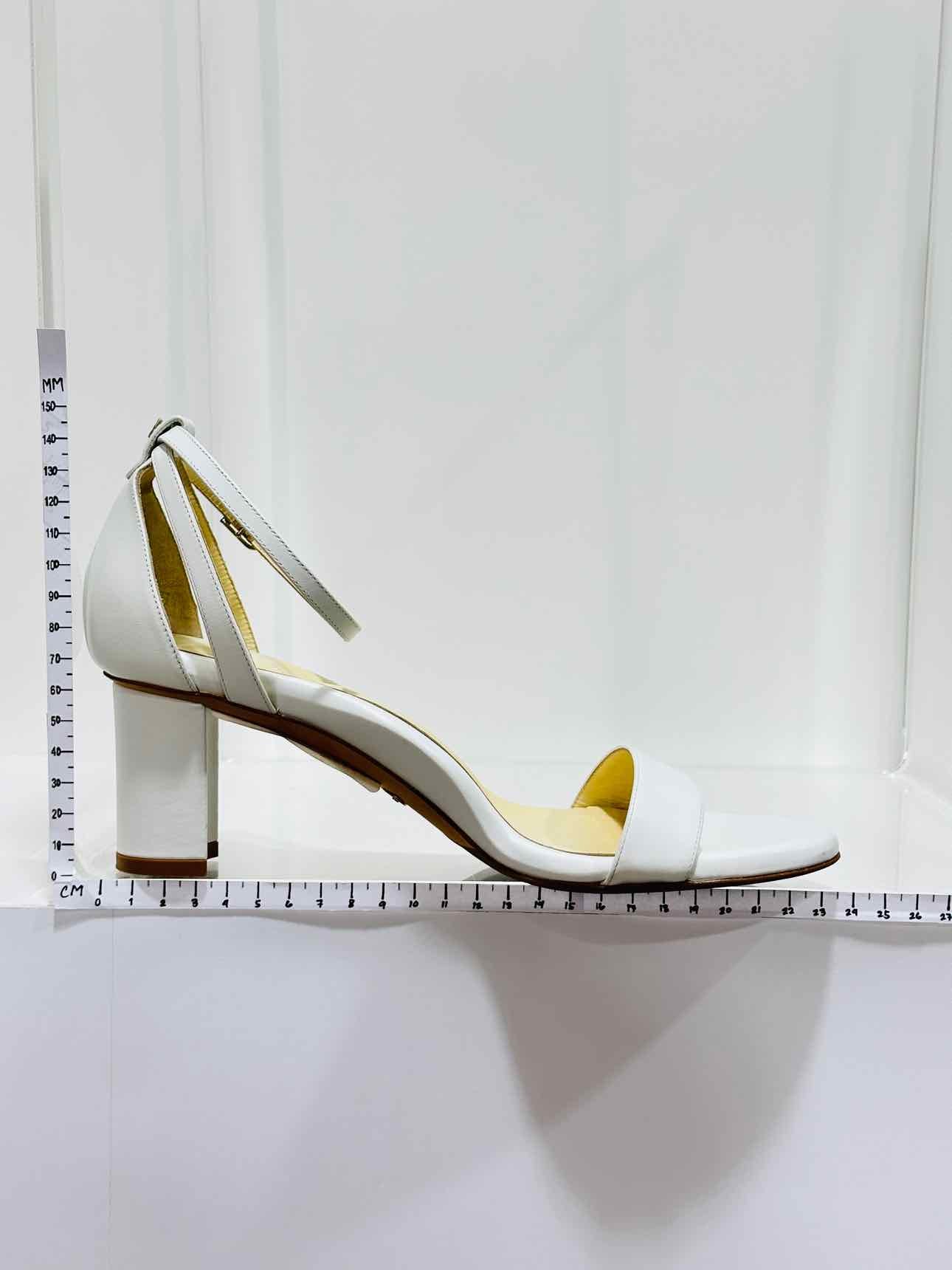 SARAH FLINT Ankle Strap White Size EU 39 Heeled Sandals