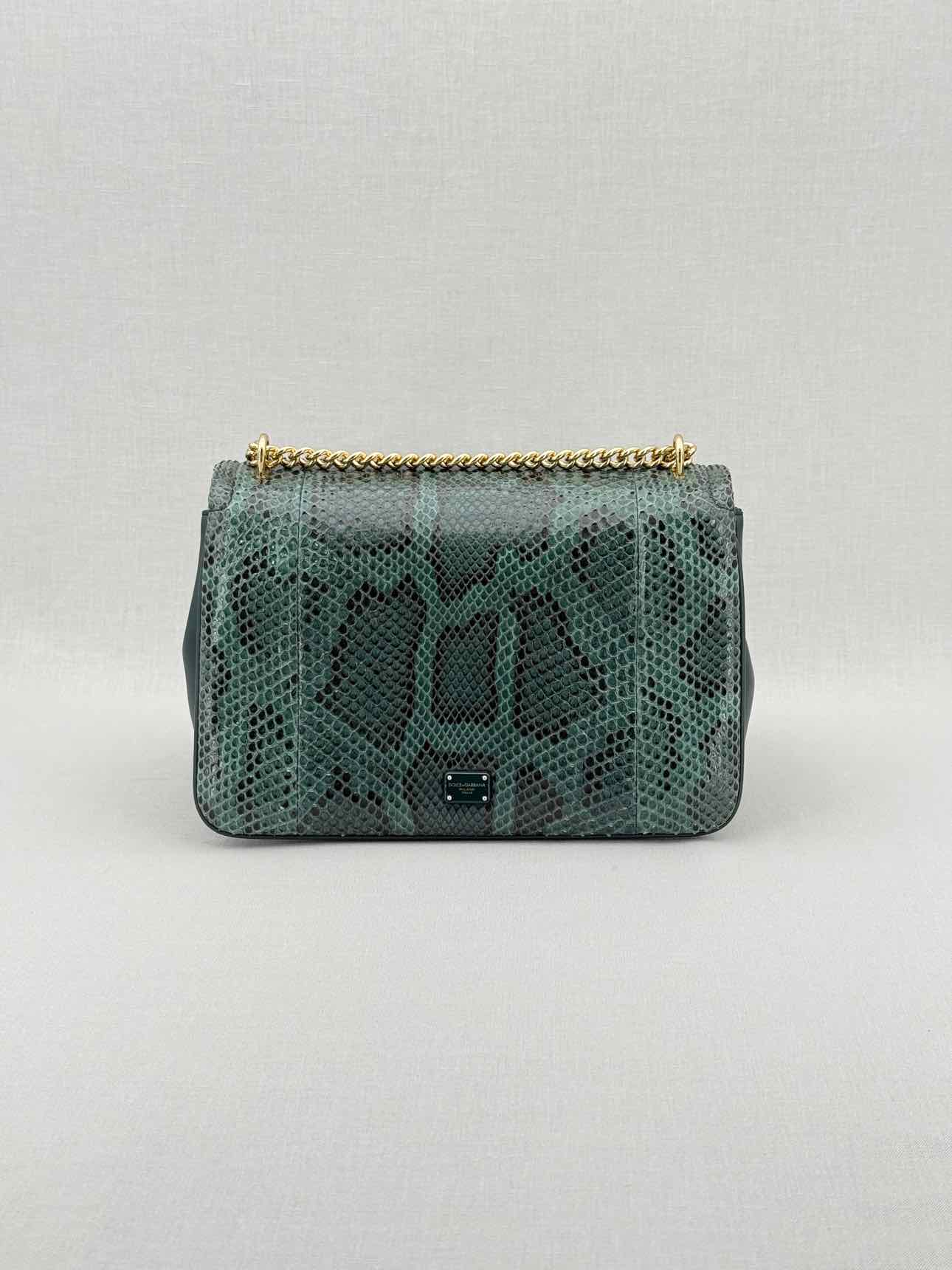 DOLCE & GABBANA Miss Margarita Green Shoulder Bag