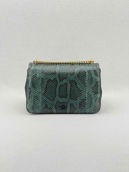 DOLCE & GABBANA Miss Margarita Green Shoulder Bag