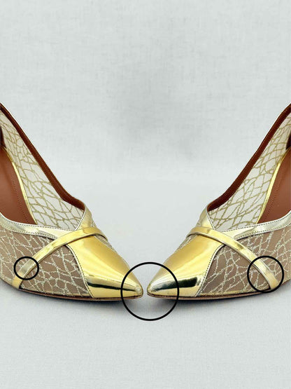 MALONE SOULIERS Metallic Gold Size EU 38.5 Pumps