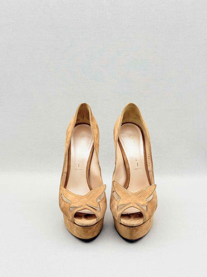 CASADEI Beige Butterfly Accent Size EU 37 Open toe