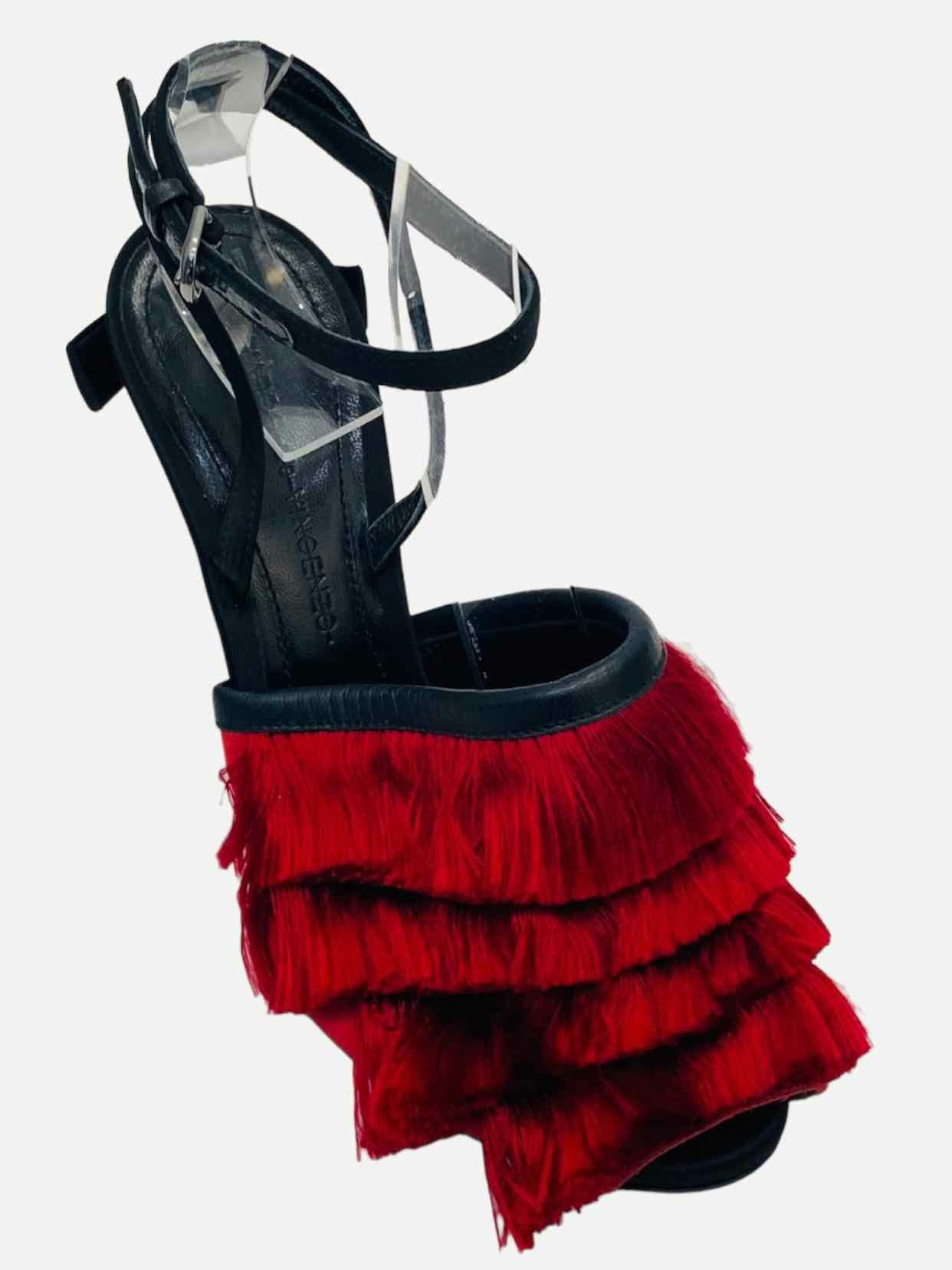 MARCO DE VINCENZO Red & Black Size EU 36 Heeled Sandals