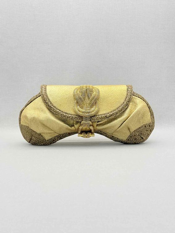 LARA BOHINC Metallic Gold Clutch