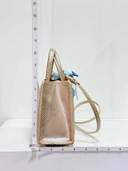 S'UVIMOL Metallic Beige & Silver Top Handle