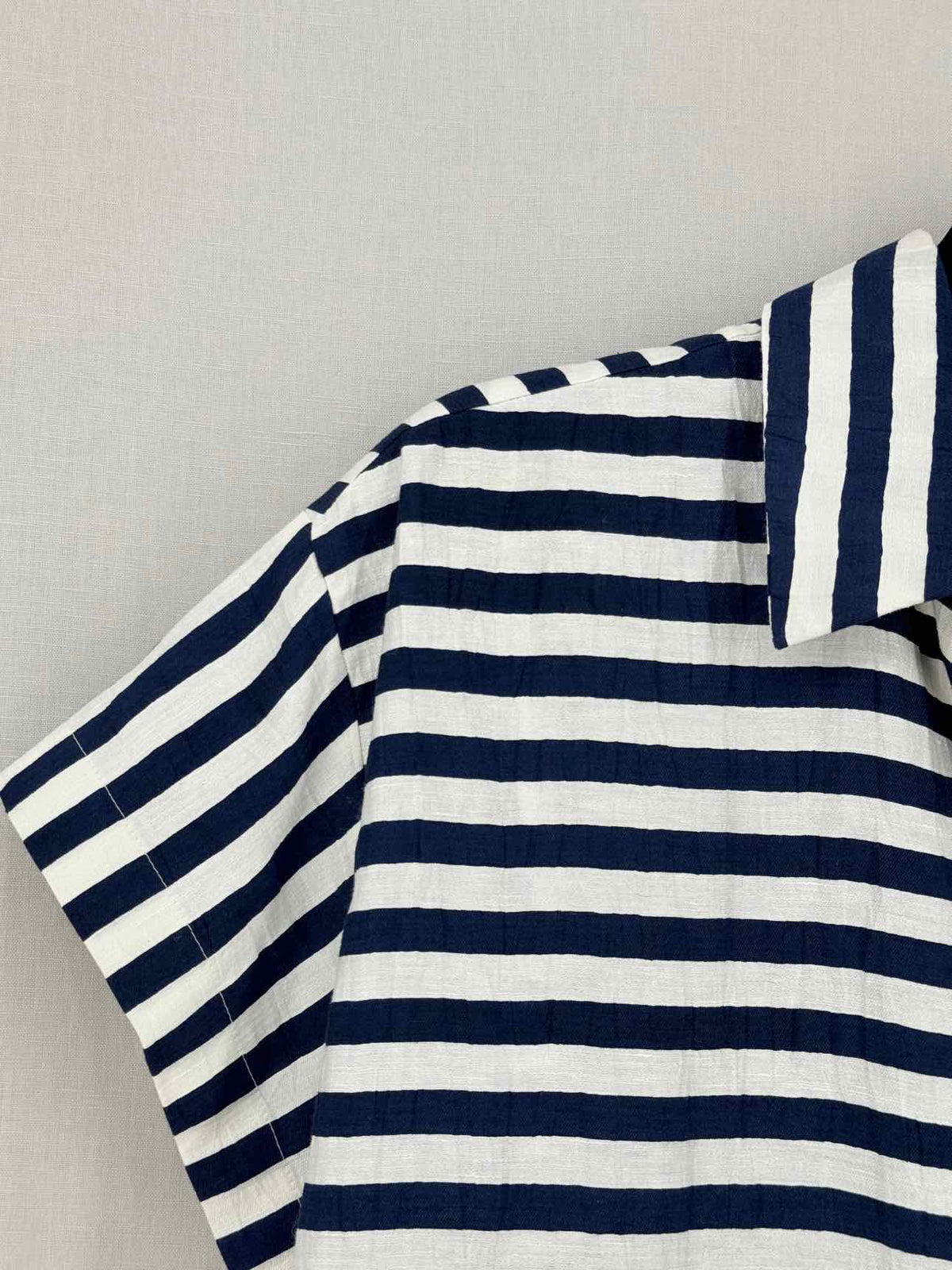 MAJE Blue & White Striped Size US 0 Shirt