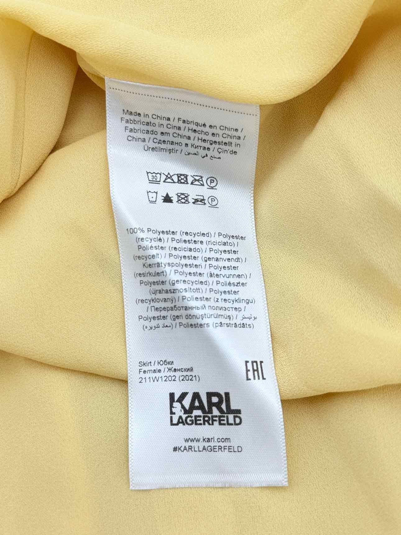 KARL LAGERFELD Yellow Size US 6 Knee Length Skirt