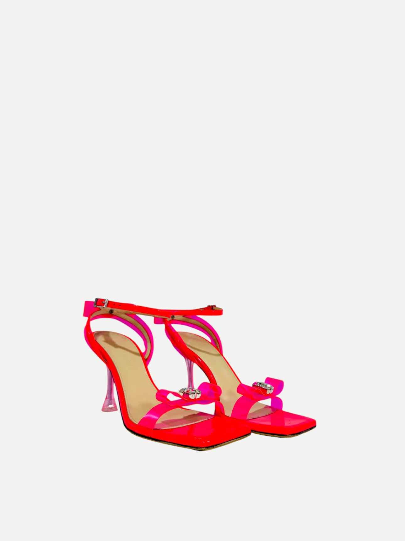 MACH & MACH French Bow Pink Heeled Sandals 39