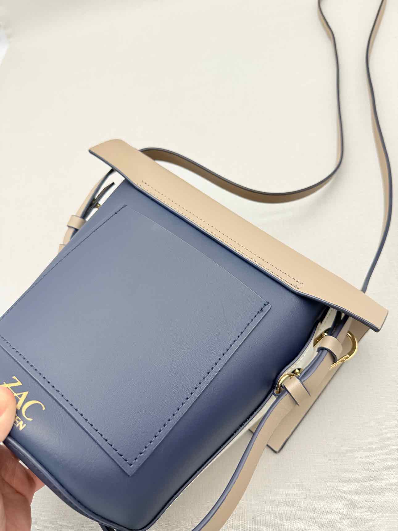 ZAC POSEN Tan & White Baguette Bag