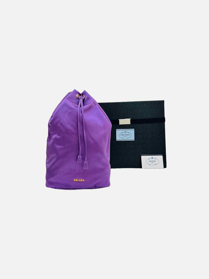 PRADA Vela Purple Bucket Bag
