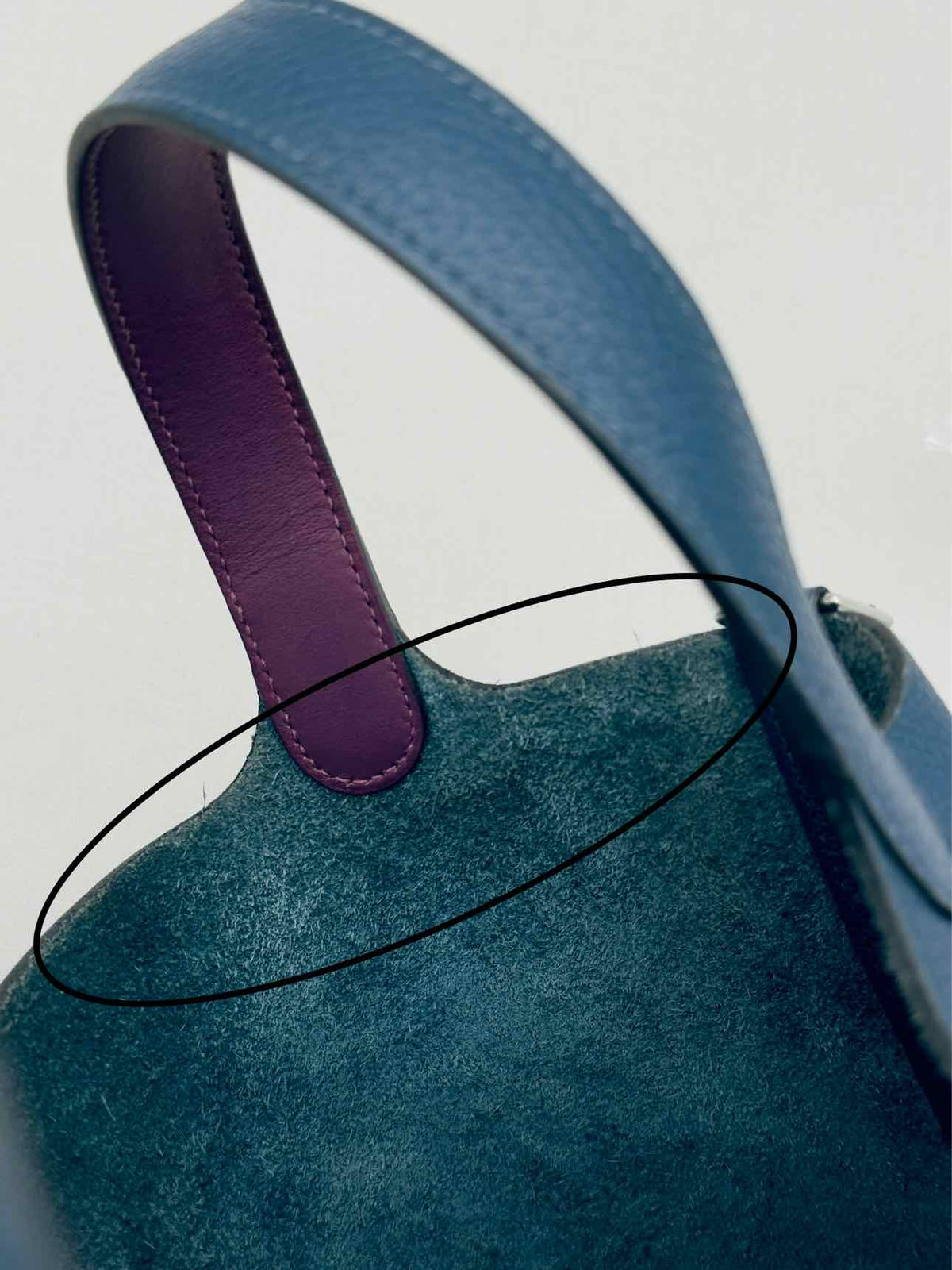 HERMES Picotin Bleu Agate Top Handle