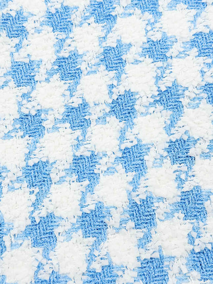 ROWEN ROSE Boucle Blue & White Size US 4 Mini Skirt