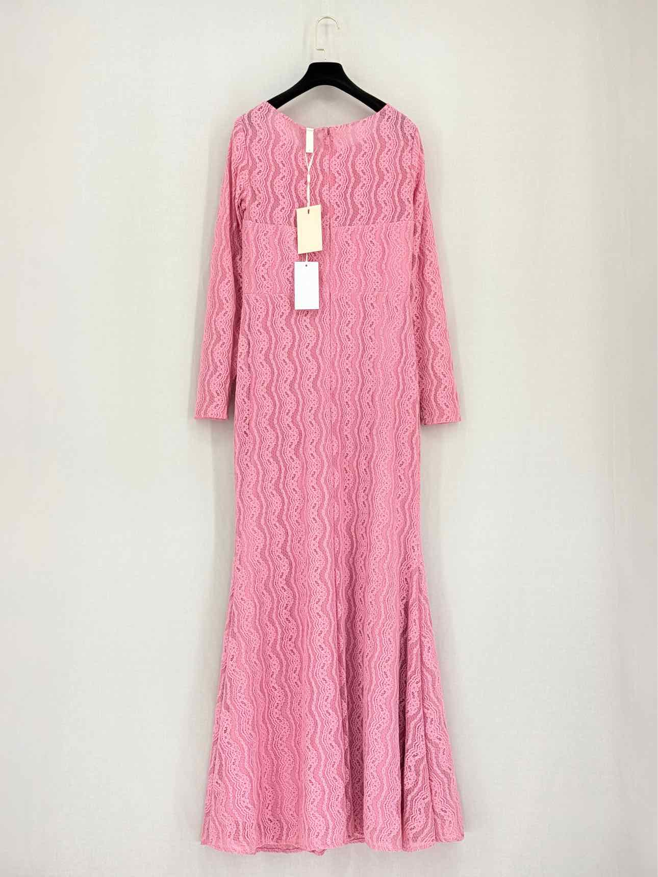 YAS Pale Pink Floral Size Medium Long Dress