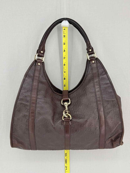 GUCCI Bardot Joy Brown Guccissima Hobo bag