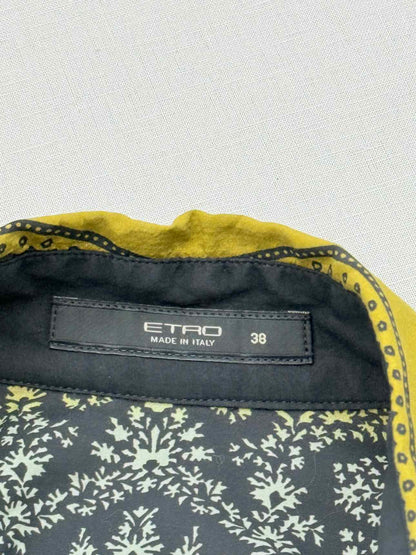 ETRO Khaki Multicolor Paisley Print Size US 2 Shirt