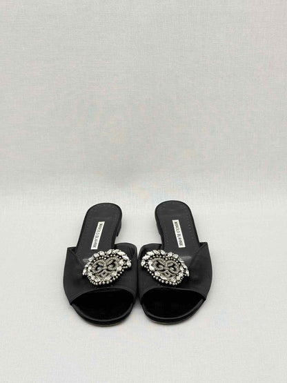 MANOLO BLAHNIK Pralina Black Size EU 35.5 Mules